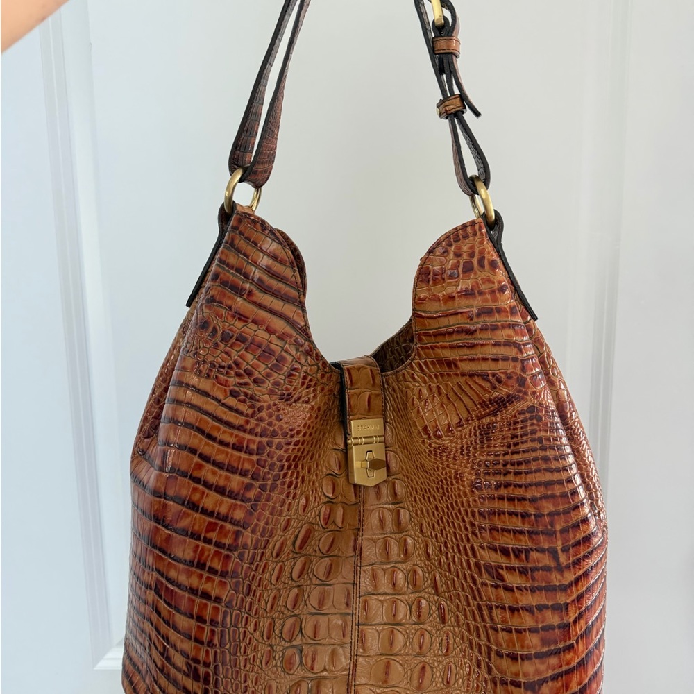Brahmin Brown Leather Tote